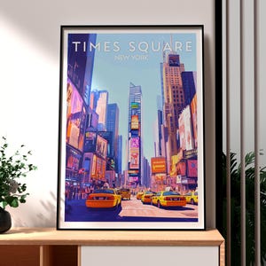 Times Square Print: New York Skyscraper Art, Travel Poster image 1