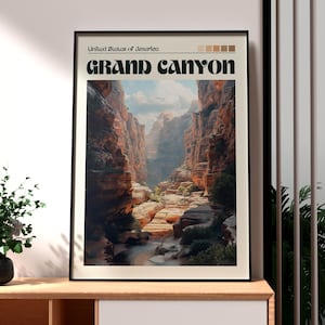 Grand Canyon Print - Arizona Wall Art -  Grand Canyon Wall Art - Travel Wall Art - US National Park Poster - USA Travel Art - Grand Canyon