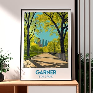 Impresión del Parque Garner - Arte mural de Texas - Póster del estado de EE. UU. - Arte mural de EE. UU. - Regalo para viajeros - Impresión de viaje a EE. UU. - Parque estatal Garner, Texas