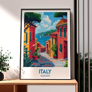Italy Print - Italy Wall Art - Italy Poster - Travel Wall Art - Italy Travel Poster - Amalfi Coast Wall Art - Rome Poster - Italian Art