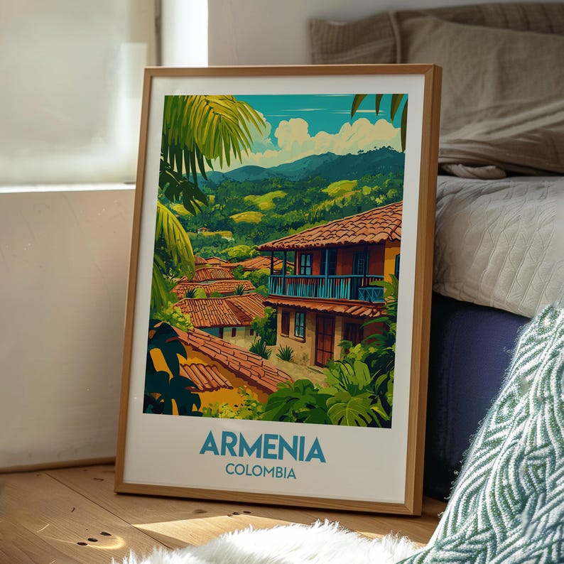 Armenia Poster Armenia Art Colombia Travel Print Colombia Wall Art
