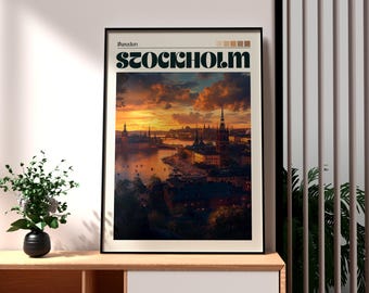 Stockholm Sweden Art Print: Old Town Travel Poster
