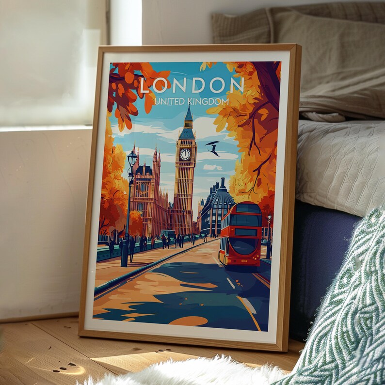 Big Ben London Art Print: UK Travel Poster - Etsy UK