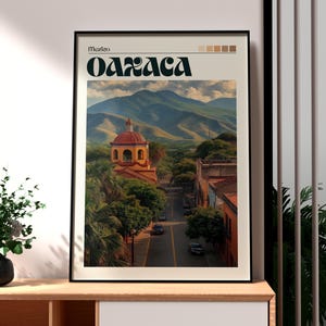 Oaxaca Print - Oaxaca Mexico Wall Art - Oaxaca City Poster - Travel Wall Art - Mexico Travel Poster - Oaxaca Wall Art - Travel Art Mexico