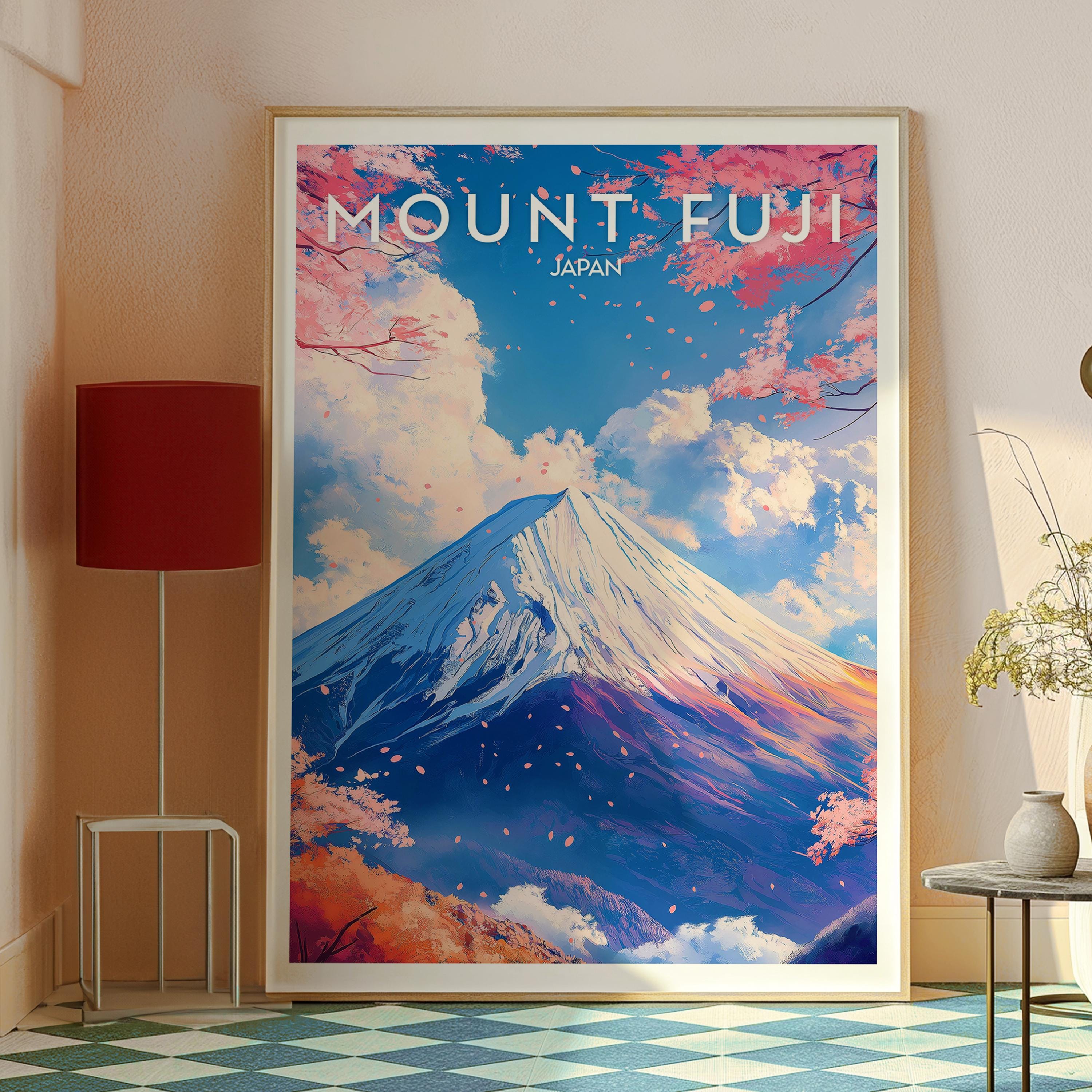 Mount Fuji Japan Art Print: Semi-gloss Travel Poster - Etsy