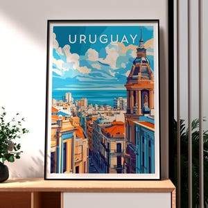 Uruguay Poster - Uruguay Art - Montevideo Travel Print - Uruguay Wall Art - Uruguay Travel Print - Backpacking Poster - South America Art