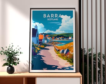 Reisposter Barra, Schotland: muurkunst buiten-Hebriden