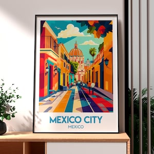Mexico City Print - Mexico Wall Art -  Meixco City Poster - Travel Wall Art - Mexico Travel Poster - Central America Travel - Mexico Art