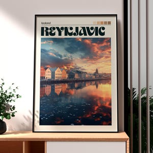 Reykjavik Print - Iceland Wall Art - Reykjavik Poster - Iceland Travel Art - Gift for Traveller - Iceland Travel Art - Reykjavik Cathedral
