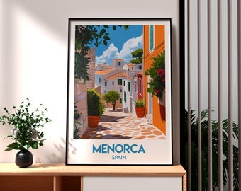 Menorca Travel Poster: Balearic Islands Wall Art