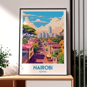 Nairobi Print - Kenya Wall Art - Nairobi Poster - Safari Poster - Africa Wall Art - Asia Travel Art - Nairobi City Wall Art - Kenya Art