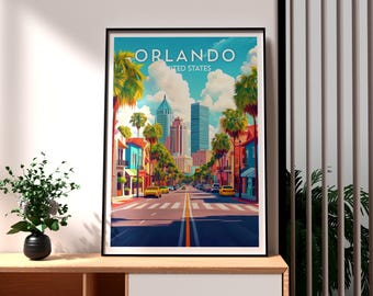 Orlando Florida Travel Poster: Semi-Gloss Wall Art