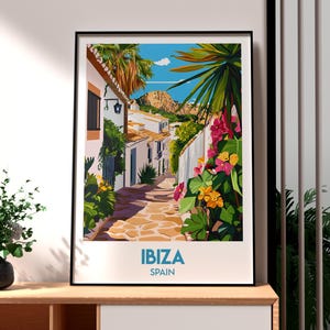 Ibiza Print - Ibiza Wall Art -  Ibiza Town Poster - Travel Wall Art - Ibiza Nightlife Poster - Ibiza Beach Club - Ibiza Travel Print - Spain