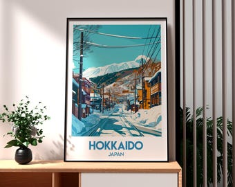 北海道日本旅行ポスター：北の島の風景画 - Etsy 日本