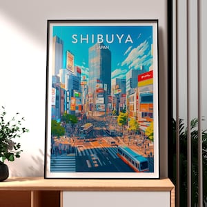 Impresión de Shibuya - Arte mural de Japón - Póster de Tokio - Impresión de viaje a Japón - Póster del cruce de Shibuya - Póster de Tokio - Póster de Shibuya Tokio Arte japonés