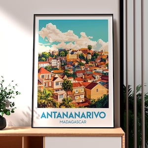 Antananarivo Print - Madagascar Wall Art -  Madagascar Poster - Antananarivo Travel Wall Art - Africa Poster -  Africa City Art Madagascar