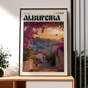 Albufeira Travel Print - Europe Wall Art - Portugal Art - Travel Wall Art - Albufeira Wall Art - Gift for Traveller - Portugal Poster Art