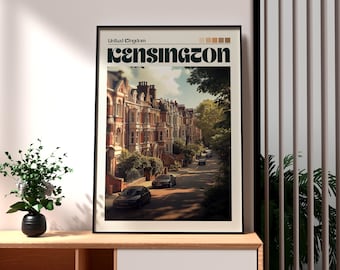 Kensington London Art Print: Travel Poster, National History Museum