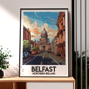 Belfast Print - Northern Ireland Wall Art -  Belfast Ireland Poster - Travel Wall Art - Ireland Poster - Belfast Wall Art - Northern Ireland