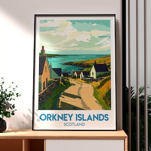 Orkney Islands Print - Scotland Wall Art - Orkeny Poster - UK Wall Art - Gift for Traveller - Scotland Print - Shetland Islands Wall Art
