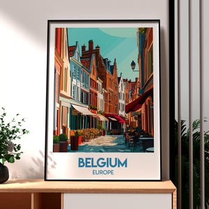 Belgium Print - Belgium Wall Art -  Brussels City Poster - Travel Wall Art - European City Poster - Belgium Poster - Belgium Wall Art Travel