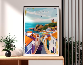 Jersey Travel Poster: St Ouen, Channel Islands Art Print