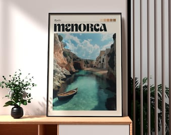 Menorca Travel Poster: Balearic Islands Wall Art