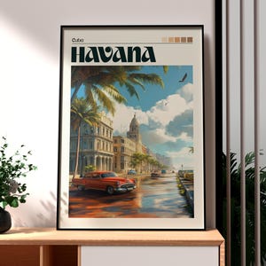 Havana Travel Print - Cuba Wall Art - Havana Poster - Cuba Travel Art - La Habana Cuba - Cuban Wall Art - Havana Cuba Print - Cuba Print