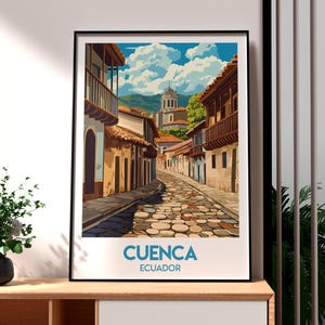 Cuenca Ecuador Travel Poster: South America Art Print