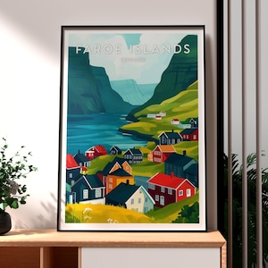 Faroe Islands Travel Print - Denmark Wall Art - Faroe Islands Poster - Travel Wall Art  - Gift for Traveller - Faroe Islands Nature Wall Art