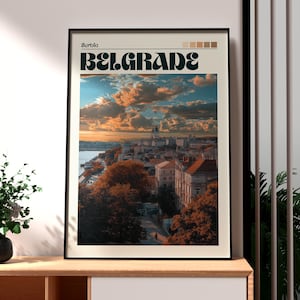 Belgrade Print - Serbia Wall Art - Belgrade Serbia Travel Poster - Travel Wall Art - Europe City Poster - Belgrade City Wall Art - Serbia