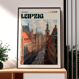Leipzig Travel Print - Germany Wall Art - Germany Poster - Travel Wall Art  - Gift for Traveller - Leipzig City Art - Leipzig Germany Art