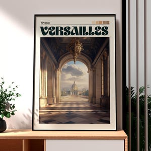 Versailles Poster - France Wall Art - Palace of Versailles Poster - France Travel Print - Paris Poster - France Travel Print - Versailles