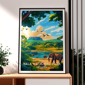 Yala Nationalpark Poster - Sri Lanka Wandkunst - Sri Lanka - Yala Poster - Sri Lanka Reise Druck - Sri Lanka Elefant Poster - Yala Druck