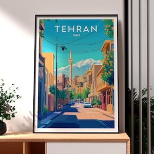 Tehran Print - Iran Wall Art - Tehran Poster - Iran Travel Poster - Middle East Wall Art - Tehran Travel Art - Persia Travel - Iran Print