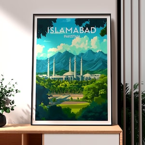 Islamabad Travel Poster - Pakistan Print - Islamabad Poster - Pakistan Wall Art - Pakistan Poster - Pakistan Travel Art - Islamabad Print