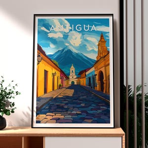 Antigua Travel Print - Antigua Guatemala Wall Art - Antigua Art - Travel Wall Art - Guatemala Poster - Holiday Print - Gift for Traveller