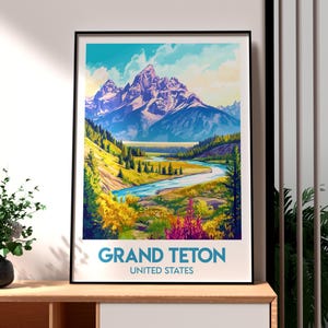 Grand Teton Nationalpark Druck - Wyoming Wandkunst - Grand Teton Nationalpark Poster - USA Wandkunst - Geschenk für Reisende - USA Reisedruck