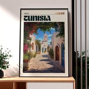 Tunisia Poster - Tunisia Wall Art - Tunisia Travel Print - North Africa Poster - Africa Travel Print - Tunisia Africa - Tunisia Print