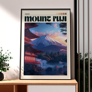 Mount Fuji Print - Japan Wall Art - Mount Fuji Poster - Japan Travel Print - Fuji-san Poster - Tokyo Poster - Tokyo Wall Art - Japanese Art