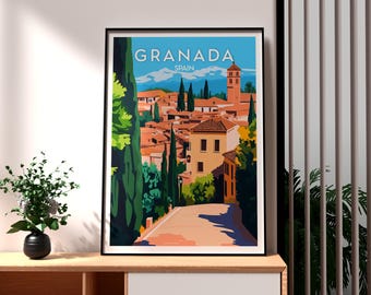 Granada Spain Art Print: Andalucia Travel Poster