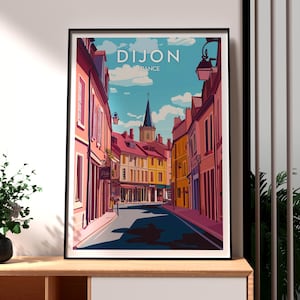 Dijon Poster - France Wall Art - Dijon City Poster - France Travel Print - France Travel Print - Dijon Wall Art - French City Wall Art