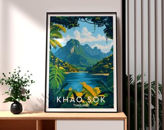 Khao Sok National Park Print: Thailand Travel Poster
