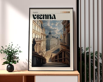 Reisposter Wenen, Oostenrijk – halfglanzende print