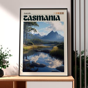 Tasmania Print - Tasmania Wall Art -  Australia Poster - Travel Wall Art - Tasmania Poster - Hobart City Art - Tasmania Australia Hobart Art