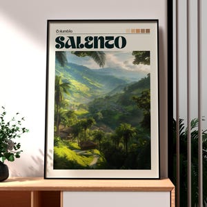 Salento Poster - Colombia Coffee - Colombia Travel Print - Colombia Wall Art - Salento Travel Print - Backpacking Poster - South America Art