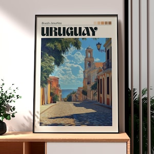 Uruguay Poster - Uruguay Art - Montevideo Travel Print - Uruguay Wall Art - Uruguay Travel Print - Backpacking Poster - South America Art