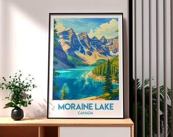 Moraine Lake Print: Banff National Park, Canada Travel Poster