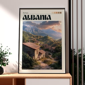 Albania Print - Albania Wall Art -  Albania Travel Poster - Travel Wall Art - Europe Poster - The Balkans Wall Art - Albania Poster East