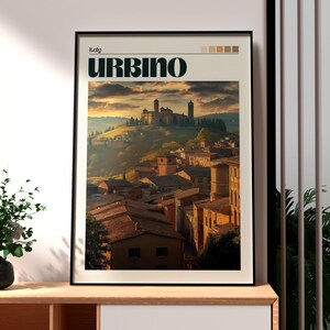 Urbino Wall Art - Italian Commune Print - Italy Poster - Travel Wall Art - Italy Travel Poster - Italy Wall Art - Urbino Poster - Urbino